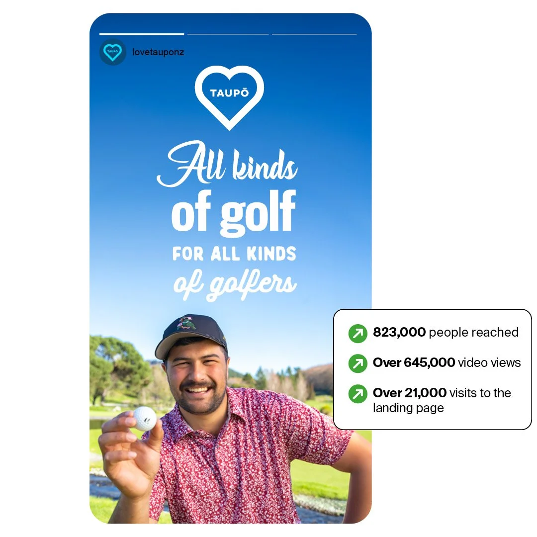 Love Taupō Golf campaign creative